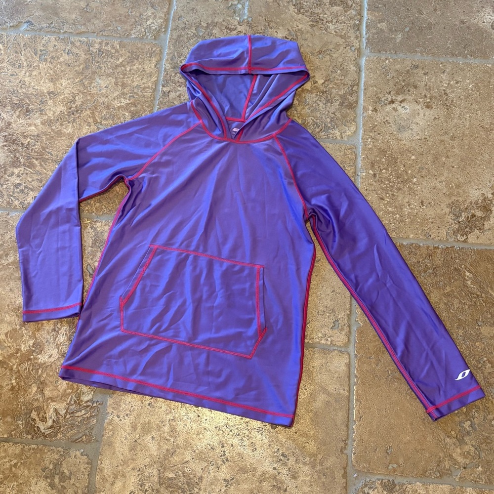 OXIDE Purple Hooded Rashguard Long Sleeve Shirt Size XL (14/16)